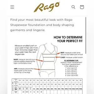 Rago | Intimates & Sleepwear | Nwt Rago Shapewear Pinup Retro Vintage ...